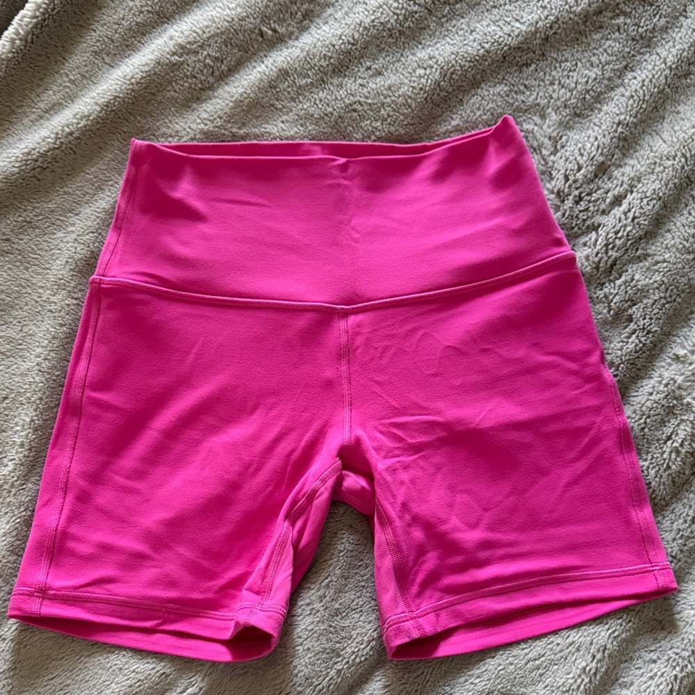 lululemon athletica Bright Pink Bike Shorts